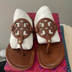 Tory Burch Miller Sandals - Brown 8.5
